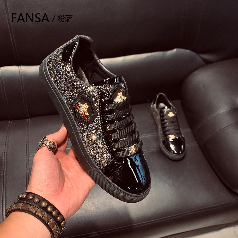 小蜜蜂旗舰店官方旗舰男鞋2026年新款潮百搭欧洲站奢侈品男生板鞋