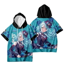 BanG Dream Roselia周边连帽短袖T恤夏季男女动漫二次元cos痛衣服
