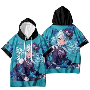 男女动漫二次元 BanG T恤夏季 Roselia周边连帽短袖 cos痛衣服 Dream