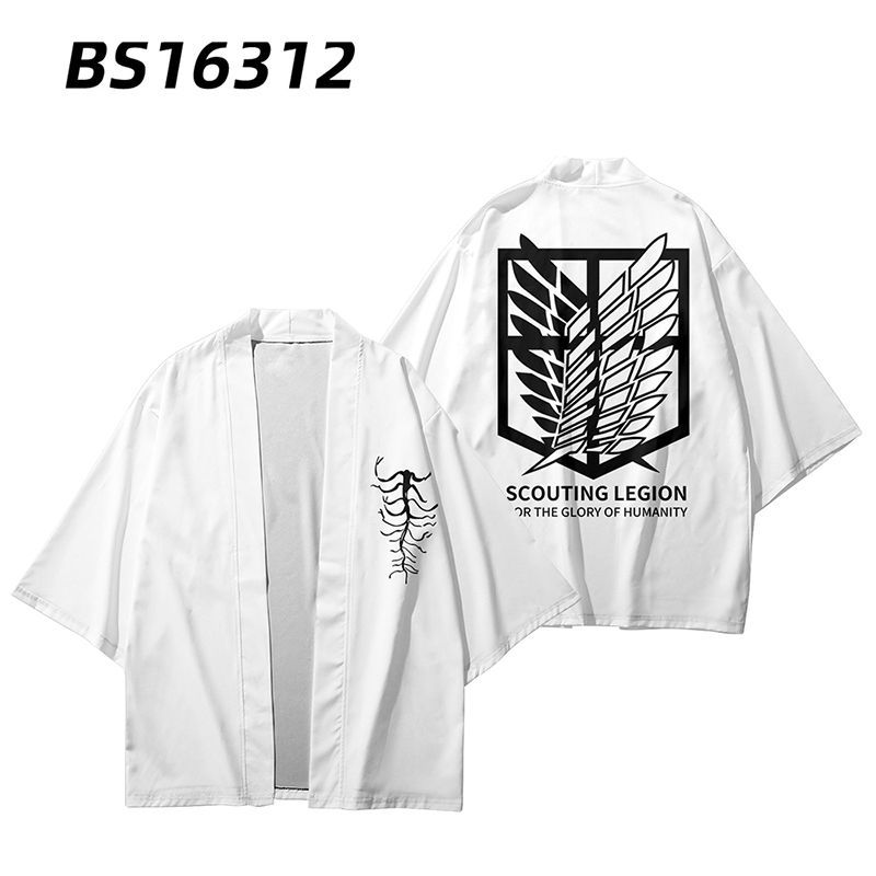 进击的巨人自由之翼艾伦短袖T恤衣服动漫周边夏季体恤衫