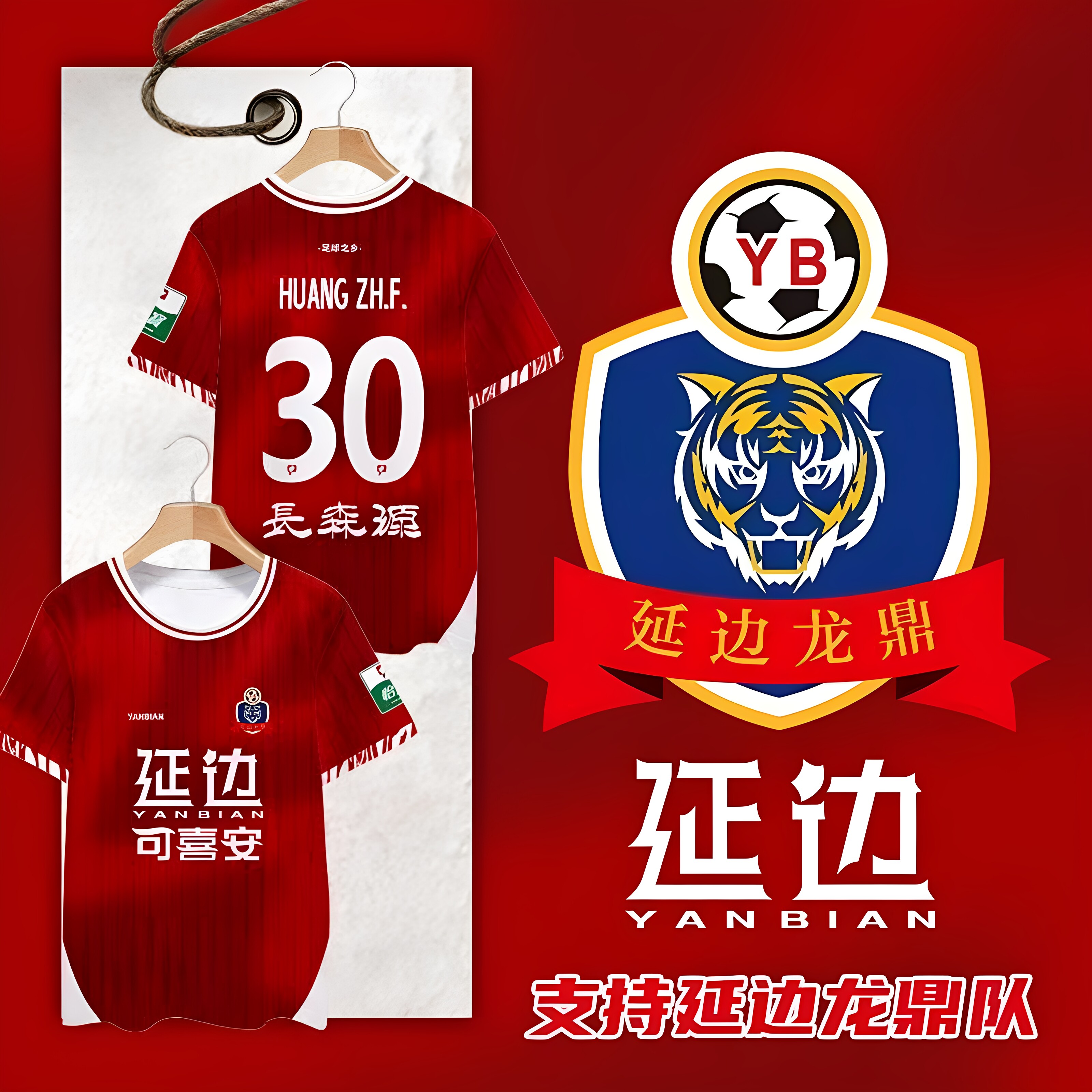 2026延边龙鼎队服球员版同款足球衣服速干短袖t恤衫男式T恤衫图片
