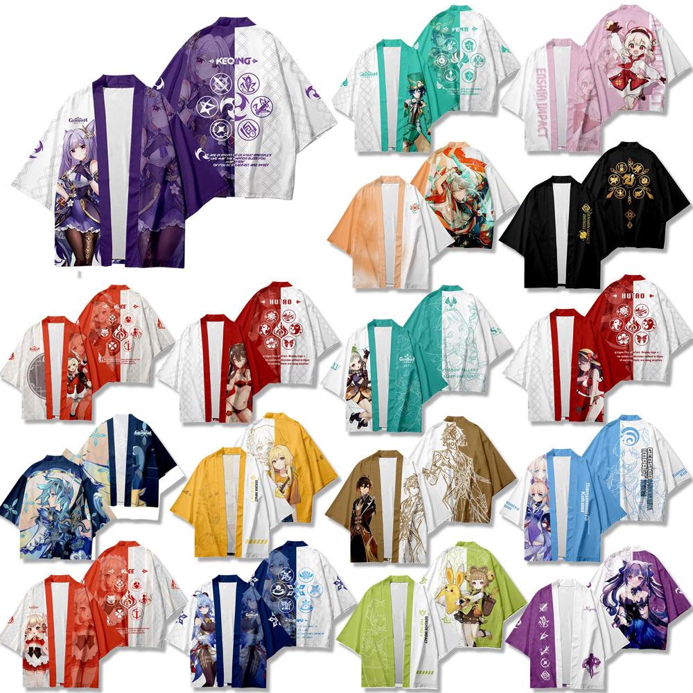 原神和服披风胡桃万叶可莉甘雨钟离温迪七分袖二次元同款痛衣羽织