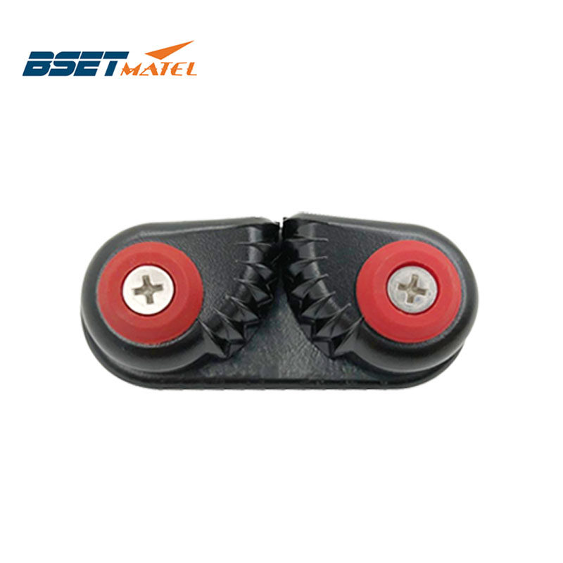 BSET MATEL黑色氧化铝滑轮夹绳器卡线器自动夹绳板船舶普拉提器械