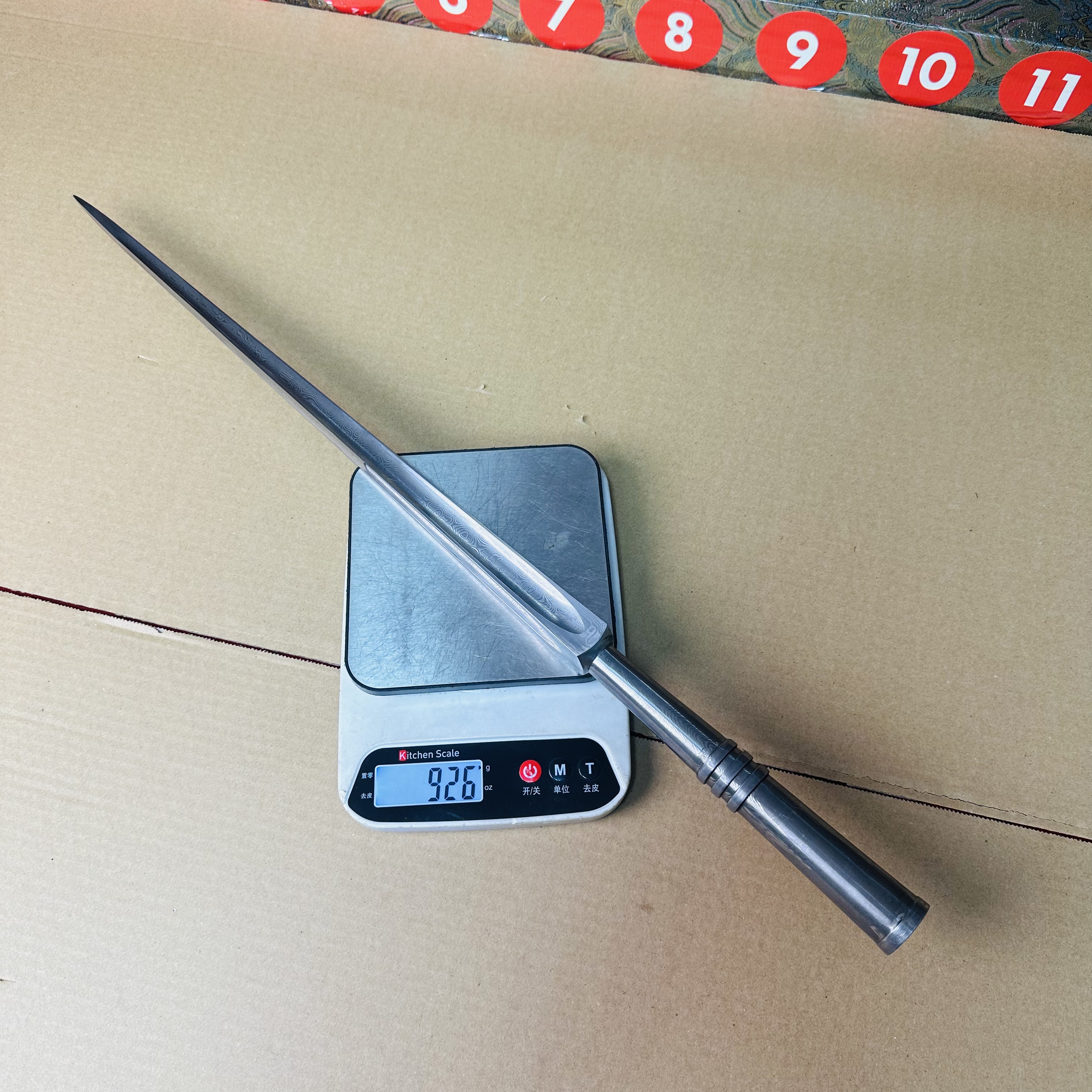 龙泉四棱枪淬火一体花纹钢枪头刀剑四棱破甲锥户外冷兵器未开刃