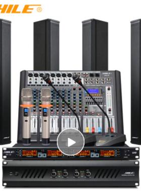 SHILE/狮乐 AV2018+BX408+天琴十号+SH10专业大功率会议音响系统