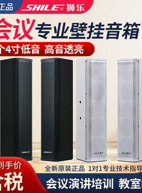 狮乐 BX-406高档会议音箱壁挂吊挂音柱酒店背景音乐黑白色音响