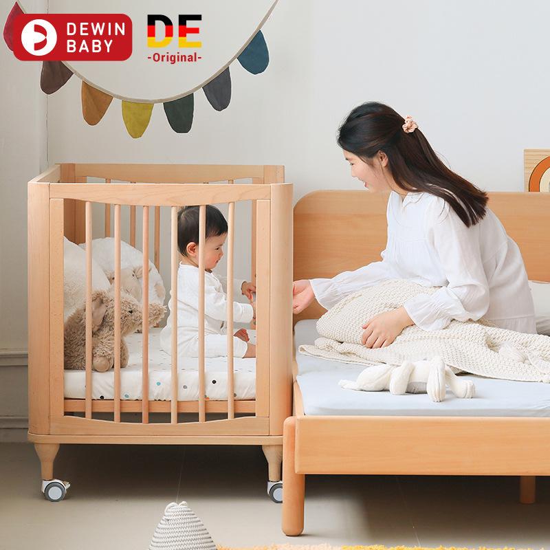 实木可移动婴儿床纯实木