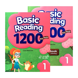 原版进口少儿英语高频词 Basic Reading 1200词 1 2 3级 Key Words 小学英语常见词阅读 寒暑假短期阅读综合课程
