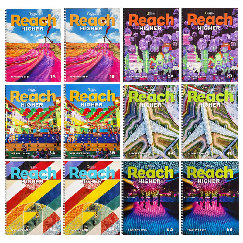 美国国家地理 reach higher 教师书 1A/1B/2A/2B/3A/3B/4A/4B/5A/5B/6A/6B REACH国际版教辅教师指导手册 Teacher`s book
