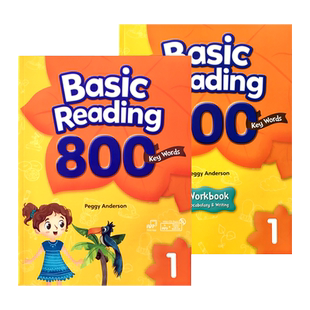 原版进口少儿英语高频词 Basic Reading 800词 1 2 3级 Key Words 小学英语常见词阅读 寒暑假短期阅读综合课程