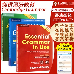 grammar 小学初中高中大学英文原版 绿宝书 新版 use 红宝书 剑桥英语语法大全Essential 英语四六级语法重点 蓝宝书 english