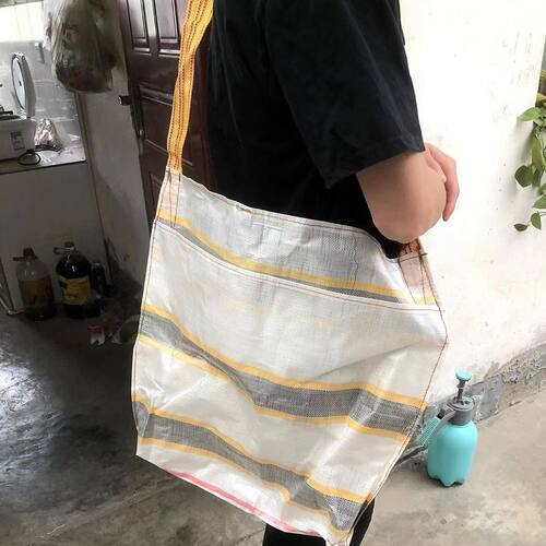 采摘袋子果蔬收割背包随身挎包抽蒜苔蔬菜水果提包编织袋采摘袋子