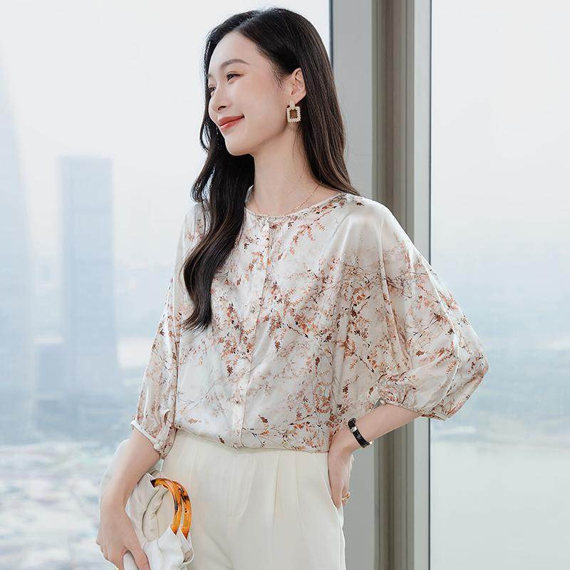 真丝桑蚕丝上衣女轻奢高级感衬衫