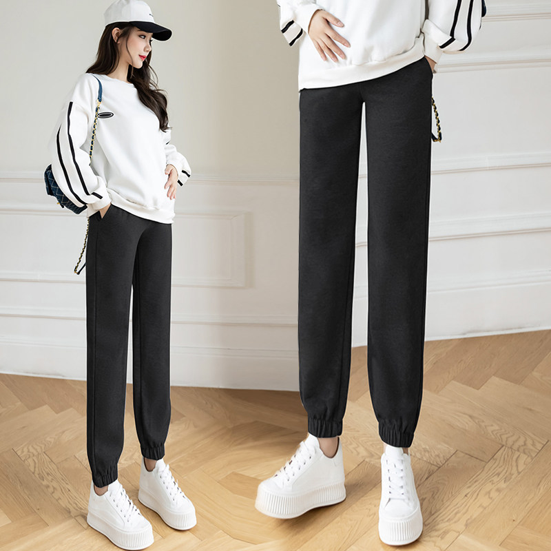 XL孕妇裤子春秋款外穿加长款收腿裤秋装秋季孕早期打底长裤秋装