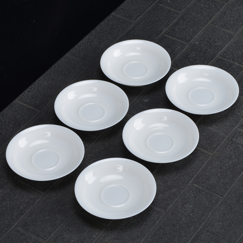 陶瓷羊脂玉创意防烫隔热茶杯托