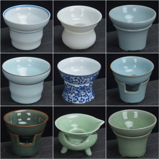 茶漏茶滤创意陶瓷过滤网茶叶茶隔过滤器功夫茶具配件白瓷泡茶漏斗