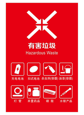 垃圾分类标志得顿pp背胶防雨高清