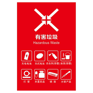 垃圾分类标识贴纸幼儿园上海北京杭州苏州垃圾桶标志不可回收易腐厨余干湿垃圾指示有害标语家用标识牌小海报