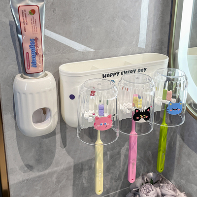 柒简多巴胺猫咪牙刷置物架