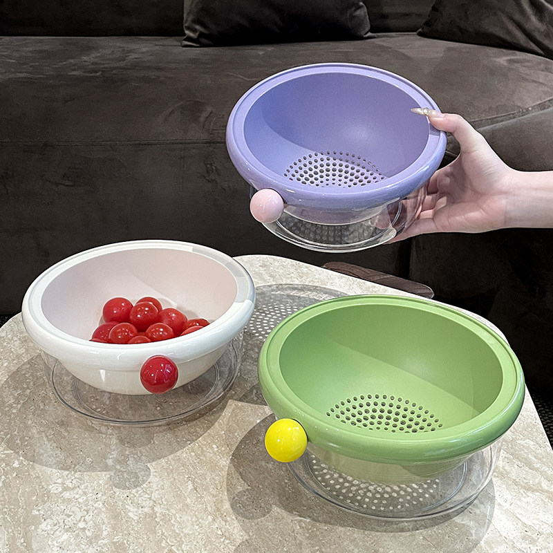 家用双层沥水篮厨房洗水果洗菜盆新款收纳果盘创意淘米神器滤水篮,餐饮具,果盆/果盘/果篮,淘宝优惠券,粉丝福利购,淘宝优惠卷