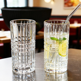 必胜客同款玻璃水杯杯果汁杯冷饮冷萃杯莫吉托鸡尾酒杯长岛冰茶杯