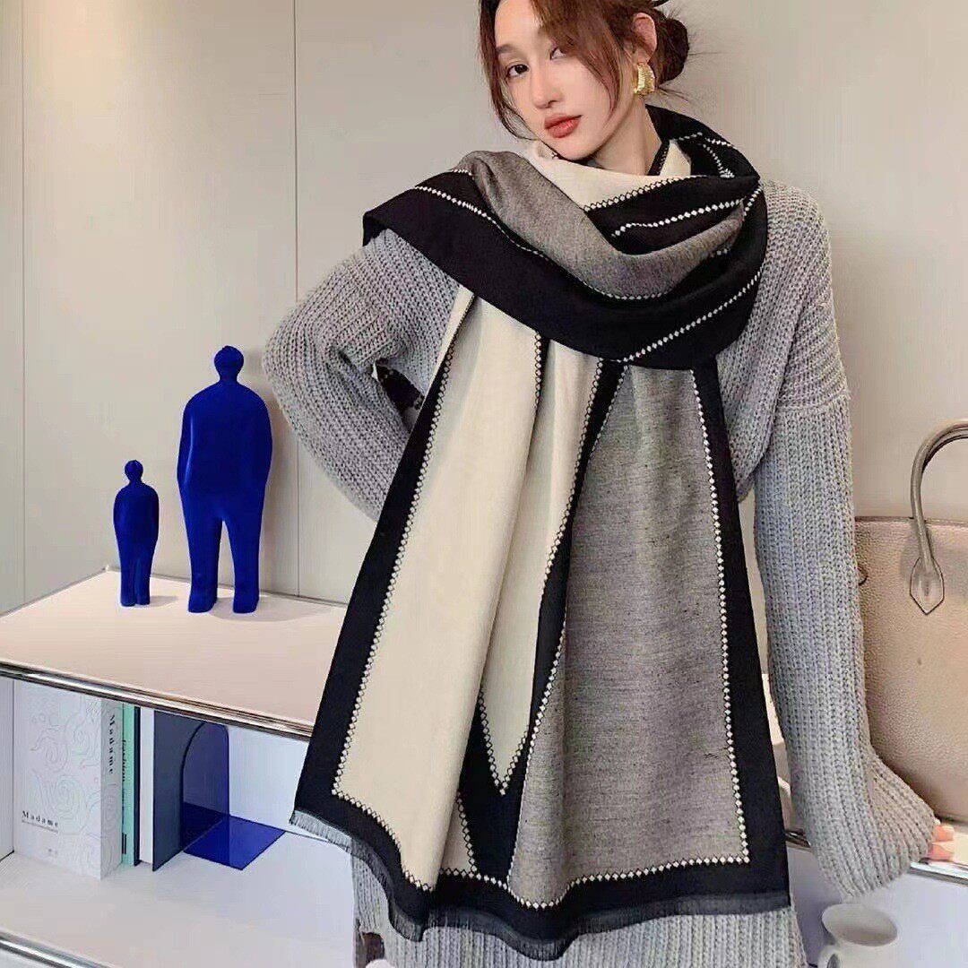 2024新款围巾女春秋冬季百搭韩版大牌披肩仿羊绒网红保暖爆款围脖