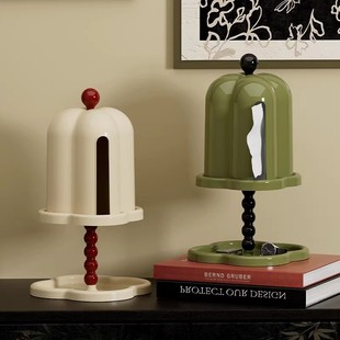 创意纸巾盒复古高级感法式装饰品摆件客厅玄关桌面收纳托盘抽纸盒