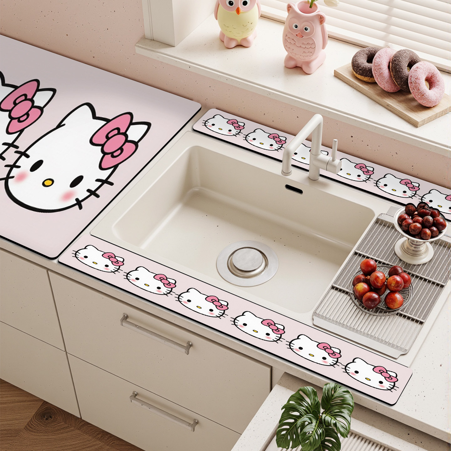 家用防滑溅吸水垫家用卡通可爱洗碗池沥水垫厨房洗手台水龙头台面,居家布艺,厨房地垫,淘宝优惠券,粉丝福利购,淘宝优惠卷