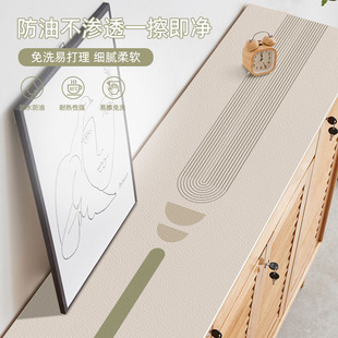 柜台面垫子桌垫防水防油免洗防烫皮革餐边柜盖布茶几桌布 电视柜鞋