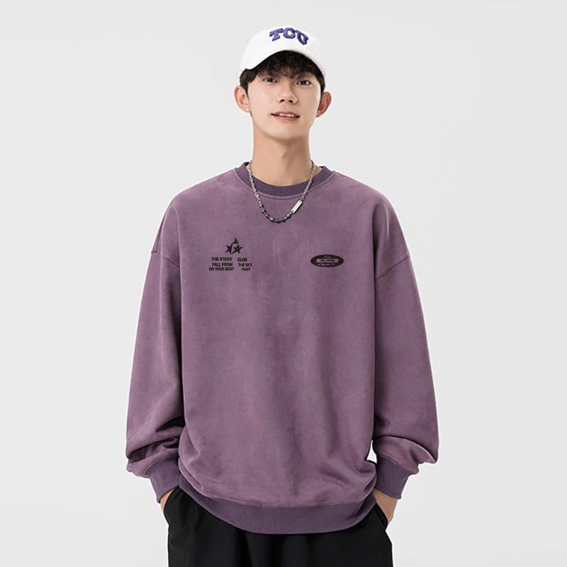 美式复古卫衣新款秋冬季重磅宽松潮牌潮流圆领外套长袖男女上衣