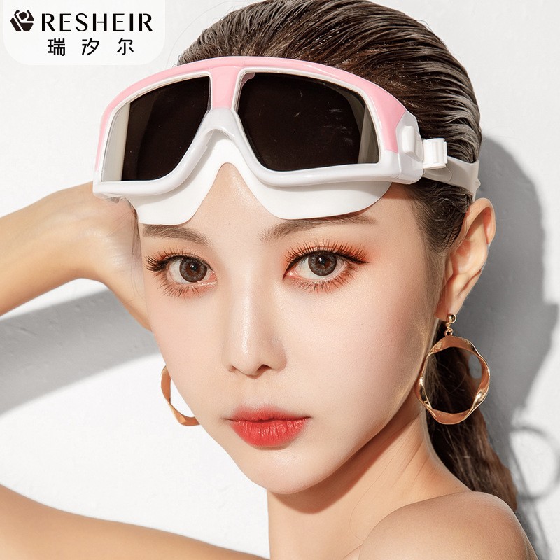 泳鏡高清大框防霧防水近視度數