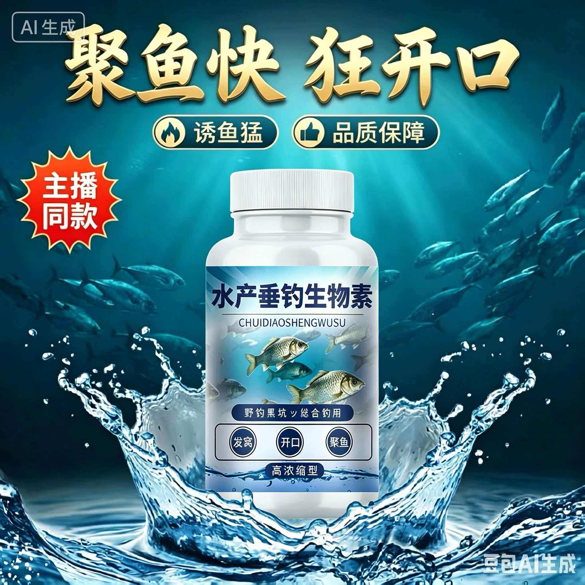 水产垂钓生物素钓鱼小药信息素鲫鱼鲤鱼饵窝料诱食开口剂四季通用