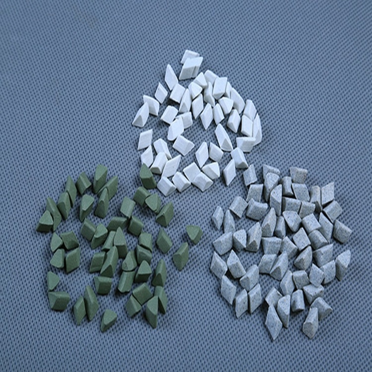 深圳厂家白绿高铝瓷抛光石 高频瓷研磨石 棕刚玉斜三角磨料