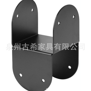 黑帽领带托架,标杆底座钢锚杆连接器重型钢安装托架支持杆木甲板