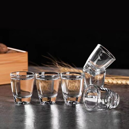 白酒杯玻璃小酒杯家用套装烈酒杯一口杯小号杯子洋酒杯酒盅一口盅