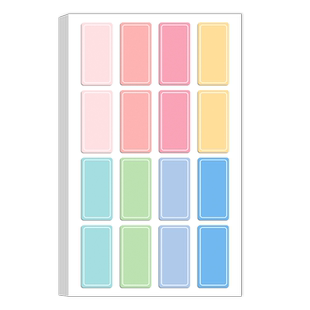 彩色标签贴纸自粘口取纸不干胶姓名贴标签纸防水便签贴纸记号贴彩色贴纸标记贴价格标签分类标签贴名字贴办公