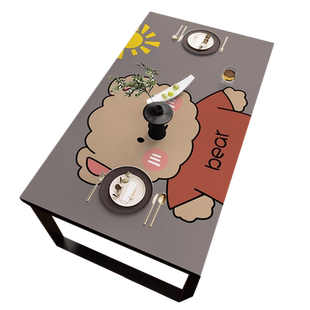 餐桌垫桌布轻奢高级感客厅家用桌子遮盖布免洗防水防油皮革桌垫子