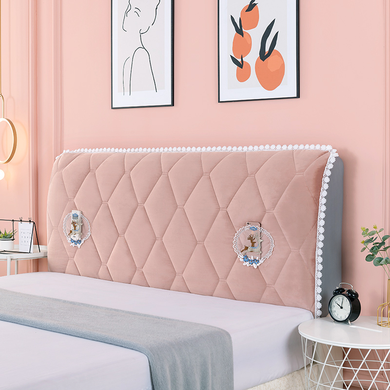 荷兰绒+弹力布面料全包床头罩子