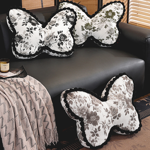 法式复古ins风少女心蝴蝶抱枕椅子飘窗卧室靠枕客厅沙发装饰靠垫
