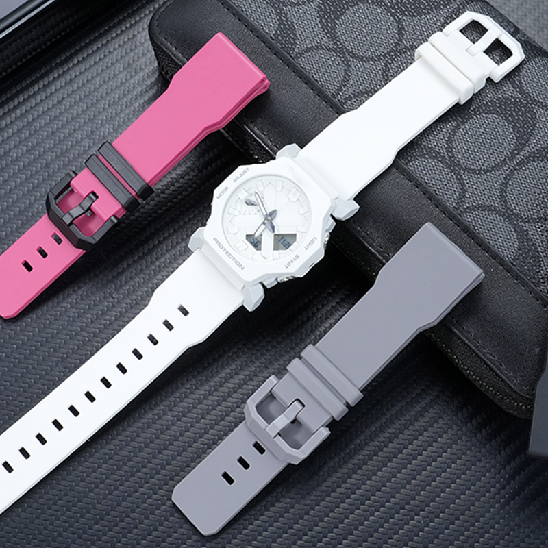 幸福雨适配卡西欧GA-2300系列手表多巴胺色彩学生树脂橡胶表带24