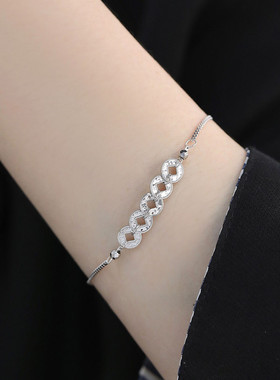 925银钱币手链女五帝钱碎冰冰手环潮流高级感小众设计手环