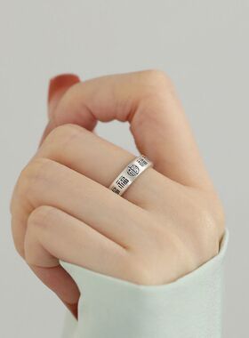 戒指女足银新中式民族风