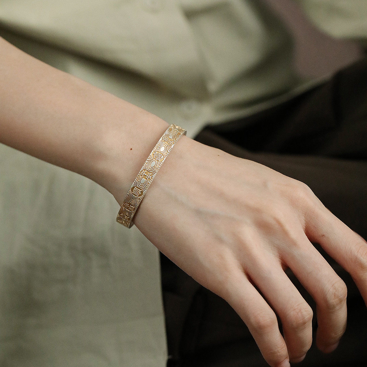 足银999古法描金吉言开口手镯女复古精致民族风实心镯子手环饰品,饰品/流行首饰/时尚饰品新,手镯,淘宝优惠券,粉丝福利购,淘宝优惠卷