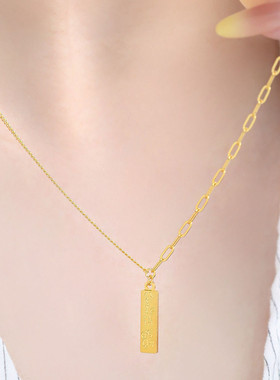 925银吉言项链女休闲风锁骨链女轻奢高级感小众设计链子毛衣链