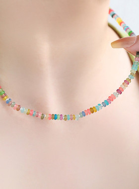 925银复古国风算盘珠项链女锁骨链女轻奢小众设计高级感25年链子