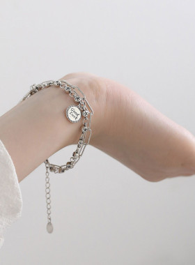 925银笑脸手链女中性风手环潮流港风高级感小众设计手环