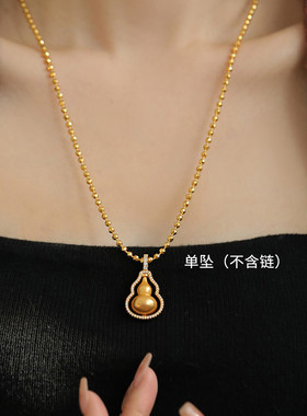 福禄925银葫芦国潮风吊坠女DIY配件新中式国潮链子配饰礼物