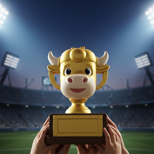 2026新款牛杯奖杯定制儿童销冠年会颁奖高档创意摆件奖牌定做礼品