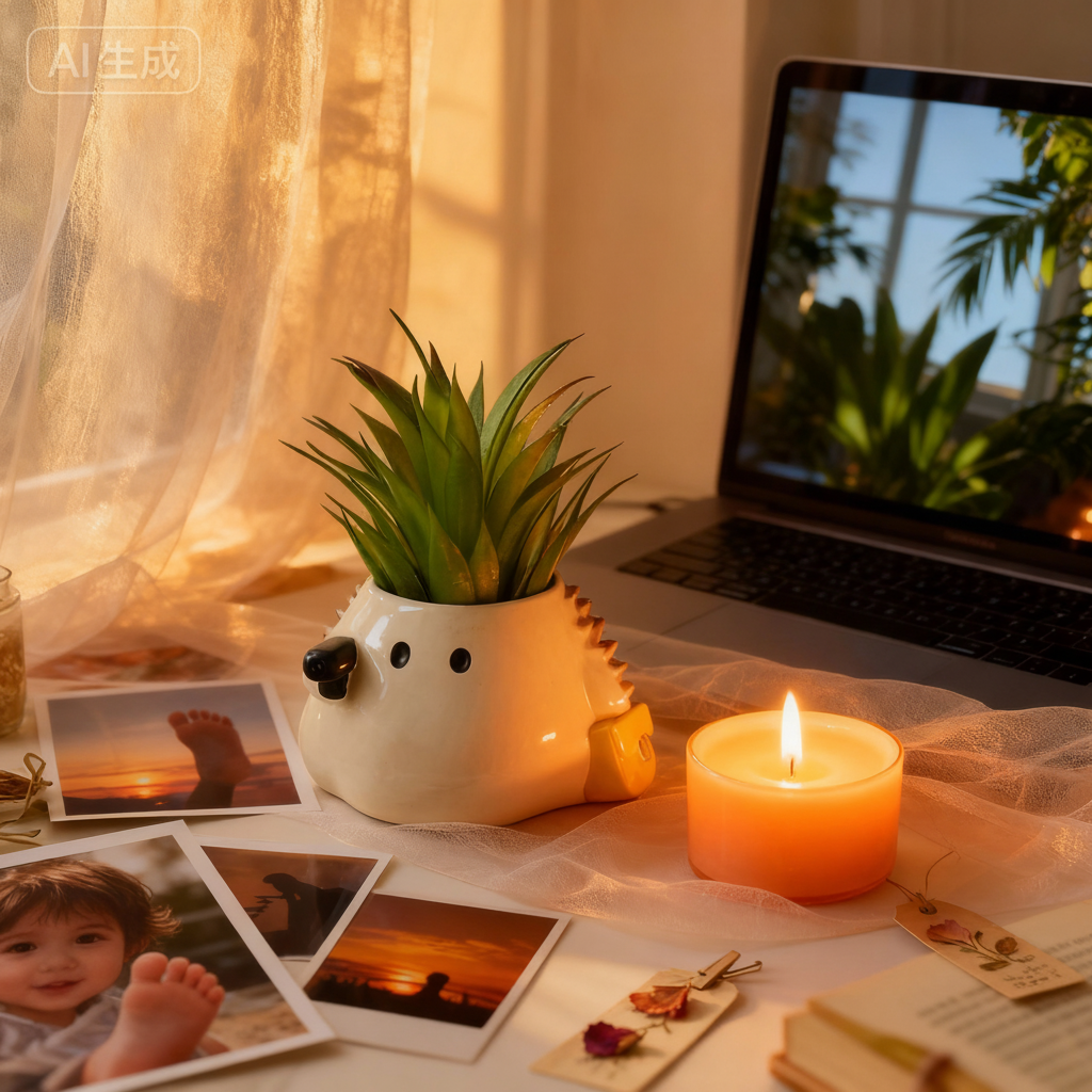 装饰品可爱卡通乌龟桌面摆件陶瓷