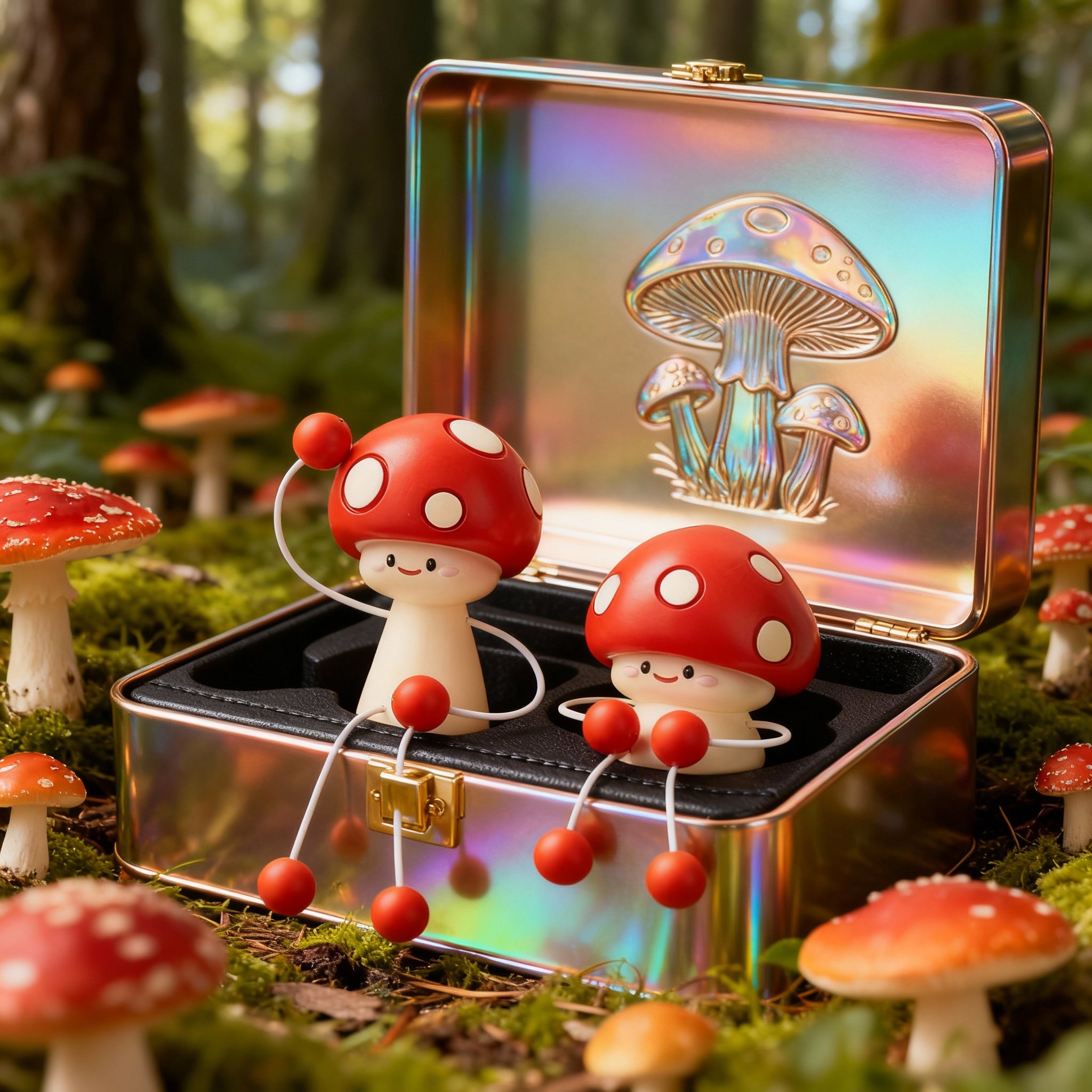 可爱蘑菇造型摆件礼盒套装